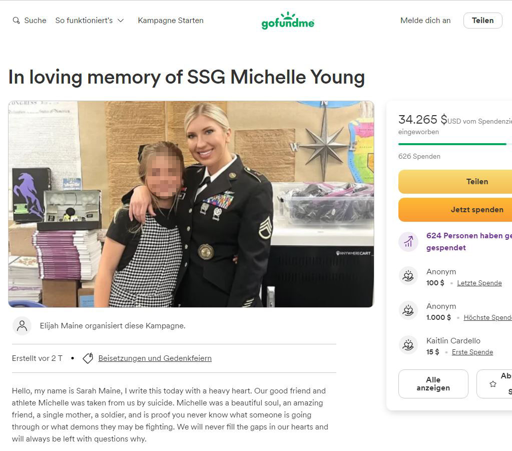 GoFundMe Michelle Young
